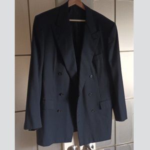 Made in Italy Brioni Men's Dark Navy Double Breasted Blazer (Size 50)